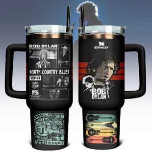 Bob Dylan Music Tumbler 40Oz Handle For Fan