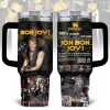 Bon Jovi Music Tumbler 40Oz Handle For Fan