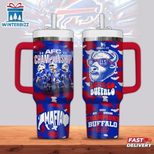 Buffalo Bills NFL Sports Tumbler 40Oz Handle Gift For Fans