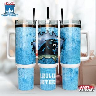 Carolina Panthers Logo Team Tumbler 40Oz With Handle