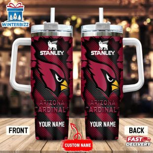 Custom Name Arizona Cardinals NFL Tumbler 40Oz Handle Gift For Fans