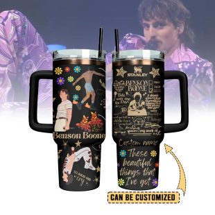Custom Name Benson Boone Music Tumbler 40Oz Handle For Fans