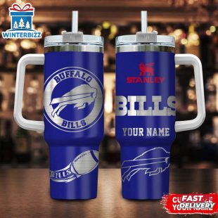 Custom Name Buffalo Bills Nfl Tumbler 40Oz Handle Gift For Fans