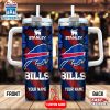 Custom Name Buffalo Bills Tumbler 40Oz Handle Gift For Fans