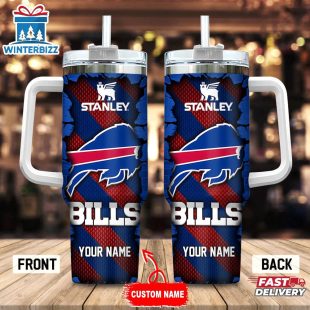Custom Name Buffalo Bills Tumbler 40Oz Handle Gift For Fans