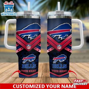 Custom Name Buffalo Bills Tumbler 40Oz With Handle For Fan