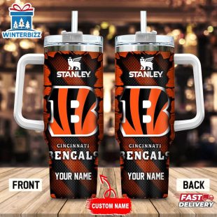 Custom Name Cincinnati Bengals Tumbler 40Oz Handle Gift For Fans