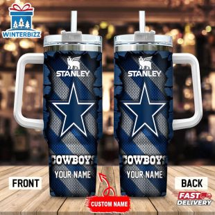 Custom Name Dallas Cowboys Tumbler 40Oz Handle Gift For Fans