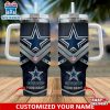 Custom Name Dallas Cowboys Tumbler 40Oz With Handle For Fan
