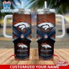 Custom Name Denver Broncos Tumbler 40Oz With Handle For Fan