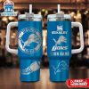 Custom Name Detroit Lions Nfl Tumbler 40Oz Handle Gift For Fans