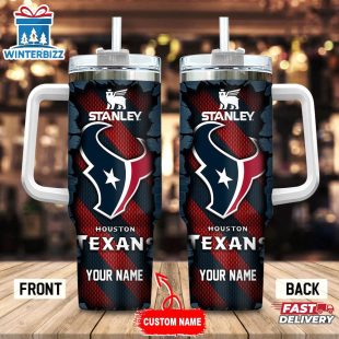 Custom Name Houston Texans Tumbler 40Oz Handle Gift For Fans
