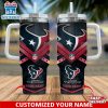 Custom Name Houston Texans Tumbler 40Oz With Handle For Fan