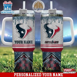 Custom Name Houston Texans Tumbler 40Oz With Handle Gifts For Fan