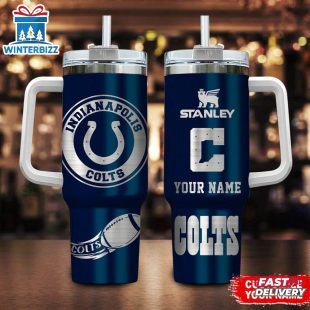 Custom Name Indianapolis Colts Nfl Tumbler 40Oz Handle Gift For Fans