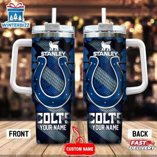 Custom Name Indianapolis Colts Tumbler 40Oz Handle Gift For Fans