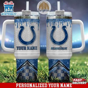 Custom Name Indianapolis Colts Tumbler 40Oz With Handle Gifts For Fan
