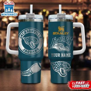 Custom Name Jacksonville Jaguars Nfl Tumbler 40Oz Handle Gift For Fans