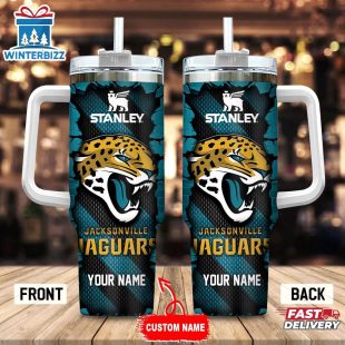 Custom Name Jacksonville Jaguars Tumbler 40Oz Handle Gift For Fans