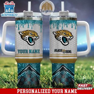 Custom Name Jacksonville Jaguars Tumbler 40Oz With Handle Gifts For Fan