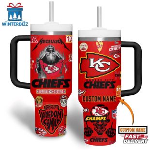 Custom Name Kansas City Chiefs NFL Tumbler 40Oz Handle Gift For Fans
