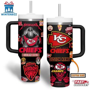 Custom Name Kansas City Chiefs Tumbler 40Oz Handle Gift For Fans