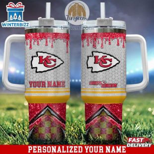 Custom Name Kansas City Chiefs Tumbler 40Oz With Handle Gifts For Fan