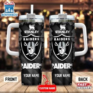 Custom Name Las Vegas Raiders Tumbler 40Oz Handle Gift For Fans