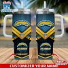 Custom Name Los Angeles Chargers Tumbler 40Oz With Handle For Fan