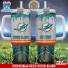 Custom Name Miami Dolphins Tumbler 40Oz With Handle Gifts For Fan