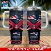 Custom Name New England Patriots Tumbler 40Oz With Handle For Fan
