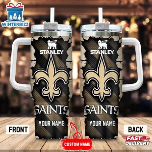 Custom Name New Orleans Saints Tumbler 40Oz Handle Gift For Fans