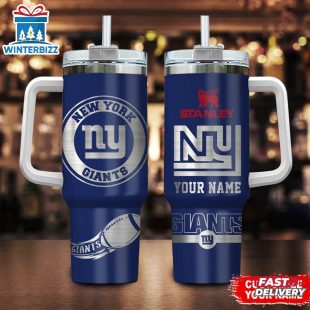 Custom Name New York Giants Nfl Tumbler 40Oz Handle Gift For Fans