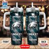 Custom Name Philadelphia Eagles Team Tumbler 40Oz Handle Gift For Fans