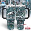 Custom Name Philadelphia Eagles Tumbler 40Oz Handle Gift For Fans
