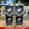 Custom Name Philadelphia Eagles Tumbler 40Oz With Handle For Fan
