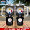 Custom Name Pittsburgh Steelers Tumbler 40Oz With Handle For Fan