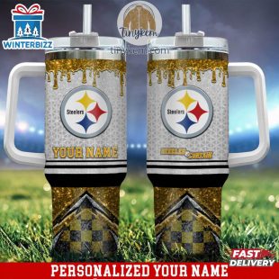 Custom Name Pittsburgh Steelers Tumbler 40Oz With Handle Gifts For Fan