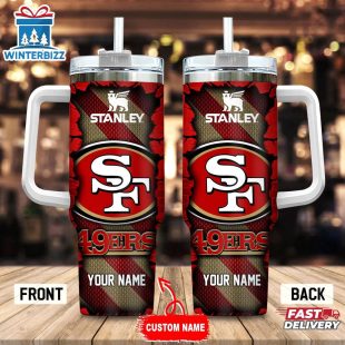 Custom Name San Francisco 49ers Tumbler 40Oz Handle Gift For Fans