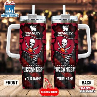 Custom Name Tampa Bay Buccaneers Tumbler 40Oz Handle Gift For Fans