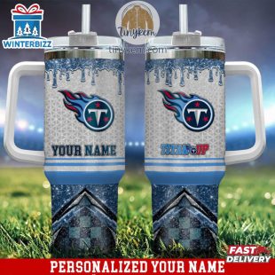 Custom Name Tennessee Titans Tumbler 40Oz With Handle Gifts For Fan