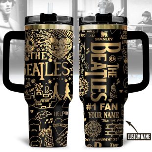 Custom Name The Beatles Tumbler 40Oz Handle For Fan
