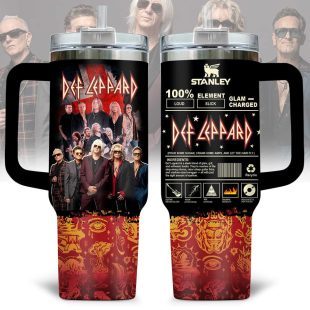 Def Leppard Music Tumbler 40Oz Handle For Fan