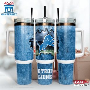 Detroit Lions Logo Team Tumbler 40Oz With Handle