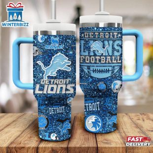 Detroit Lions NFL Tumbler 40Oz Handle Gift For Fans