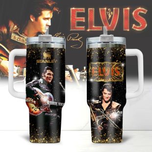 Elvis Presley Music Tumbler 40Oz Handle For Fan