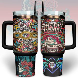 Grateful Dead Music Tumbler 40Oz Handle For Fan