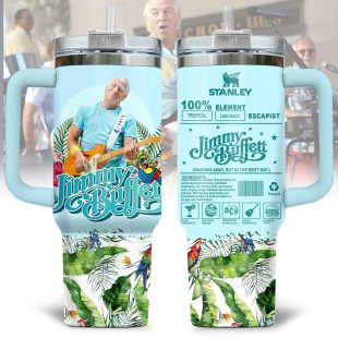 Jimmy Buffett Music Tumbler 40Oz Handle For Fan