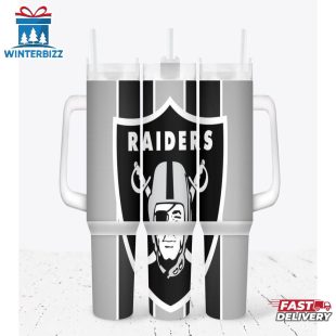 Las Vegas Raiders Nfl Tumbler 40Oz With Handle
