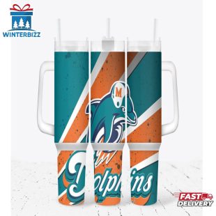 Miami Dolphins Football Tumbler 40Oz With Handle